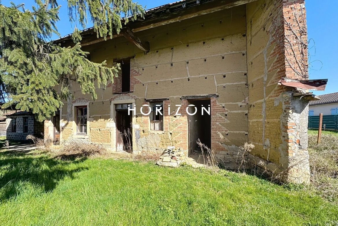 Maison à réhabiliter de 120 m² avec terrain de 624 m² à Cormoranche-sur-Saône 