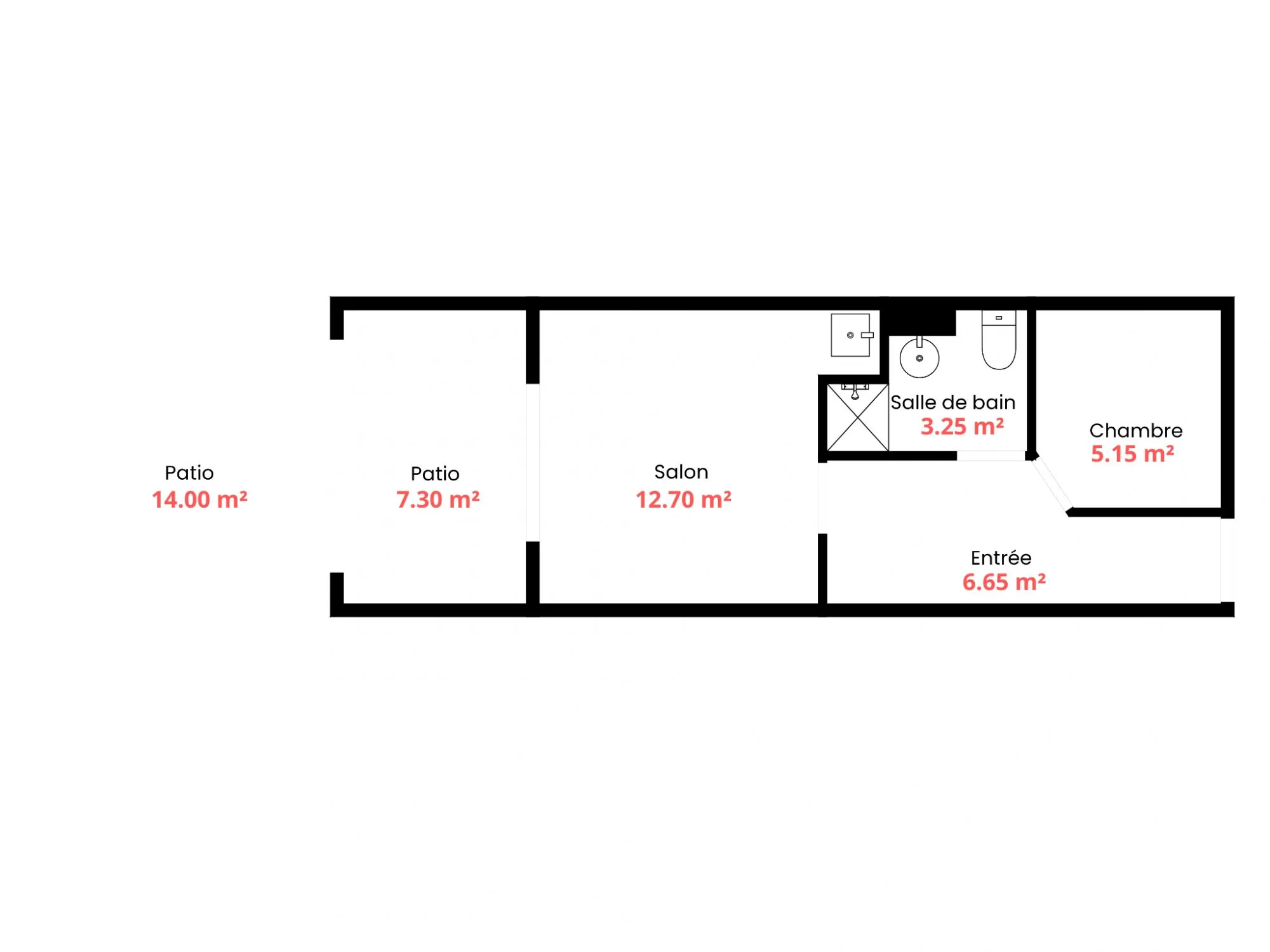 Appartement 2 pièces avec vue mer en rez-de-jardin à La Seyne-sur-Mer 