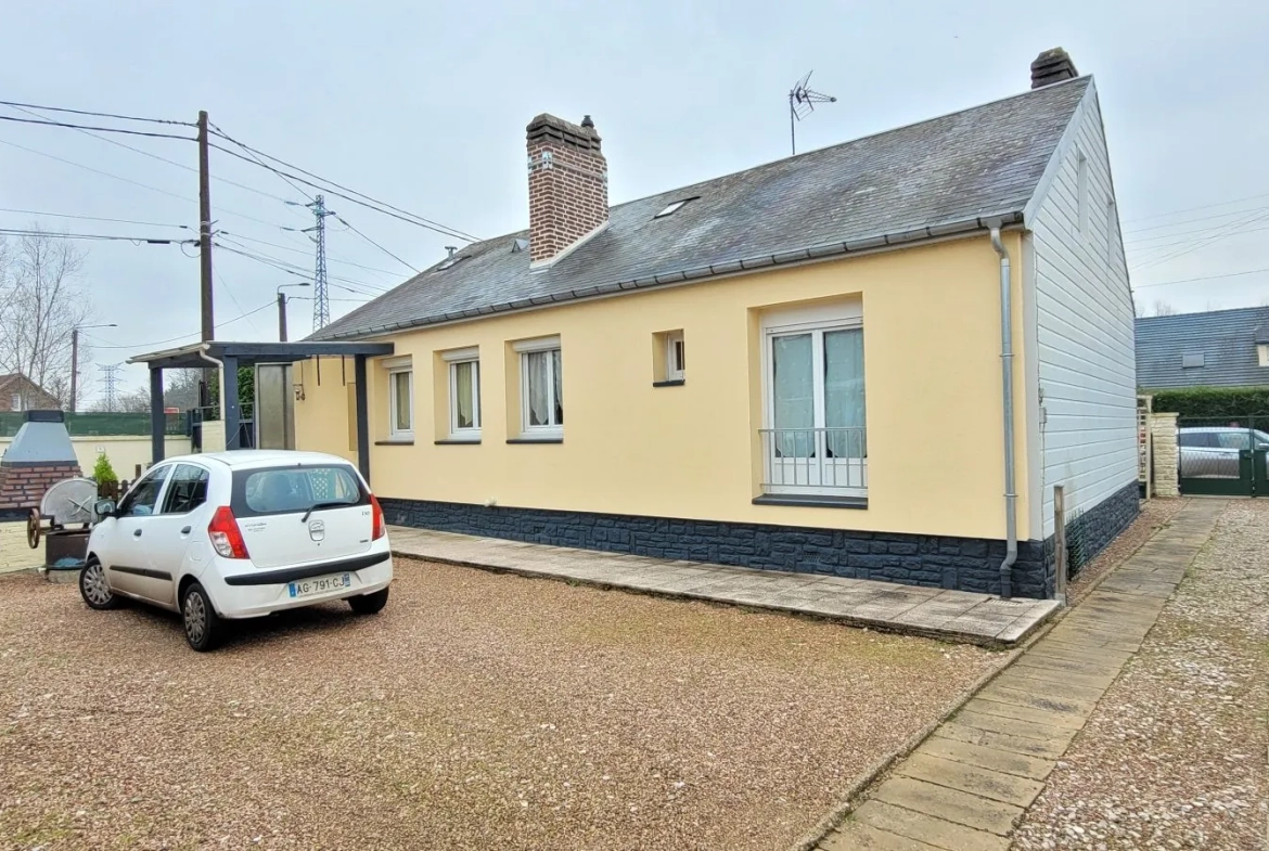 Maison de plain-pied à Abbeville - 3 chambres, garage et terrasse, 95 m² 
