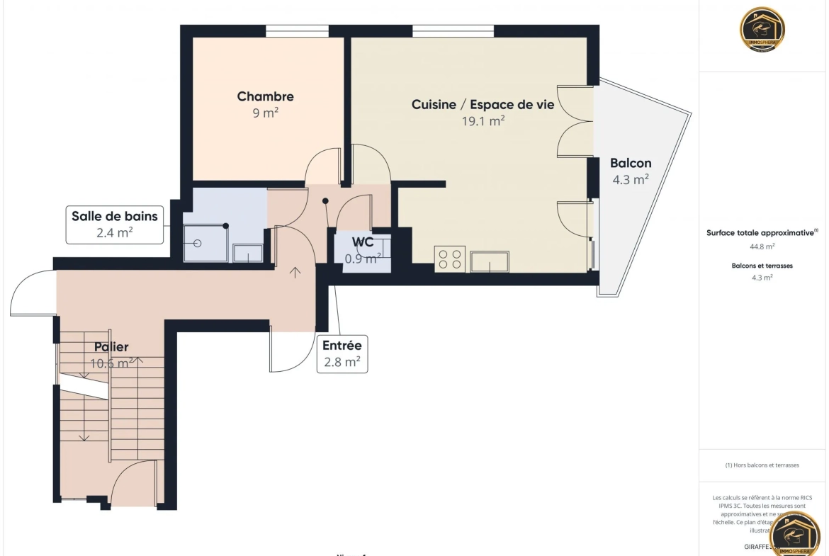 Appartement T2 lumineux avec balcon à Narbonne-Plage, proche commodités et écoles 