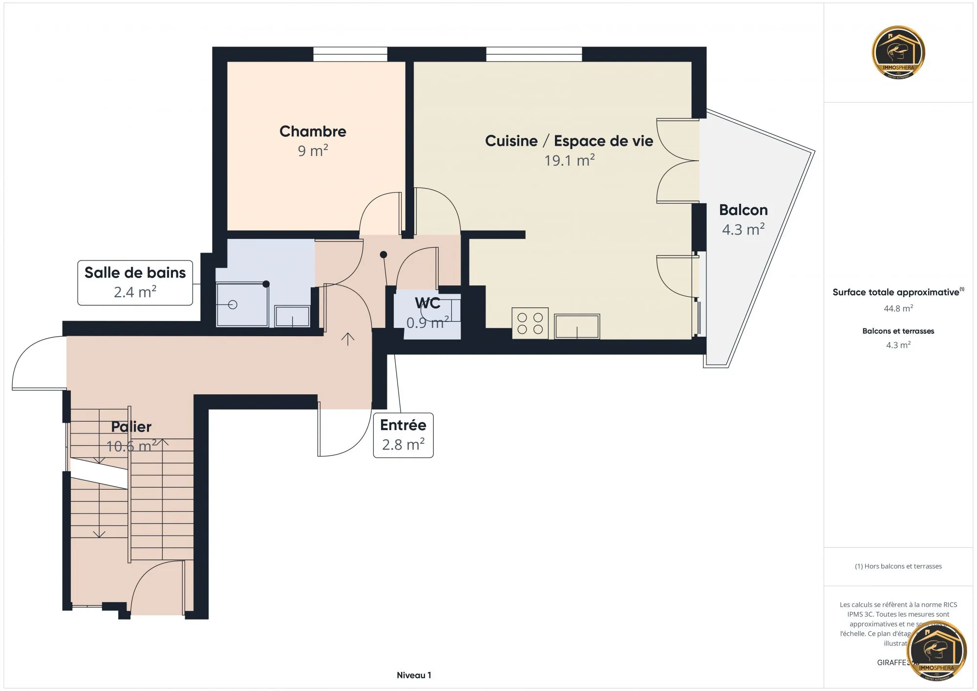 Appartement T2 lumineux avec balcon à Narbonne-Plage, proche commodités et écoles 