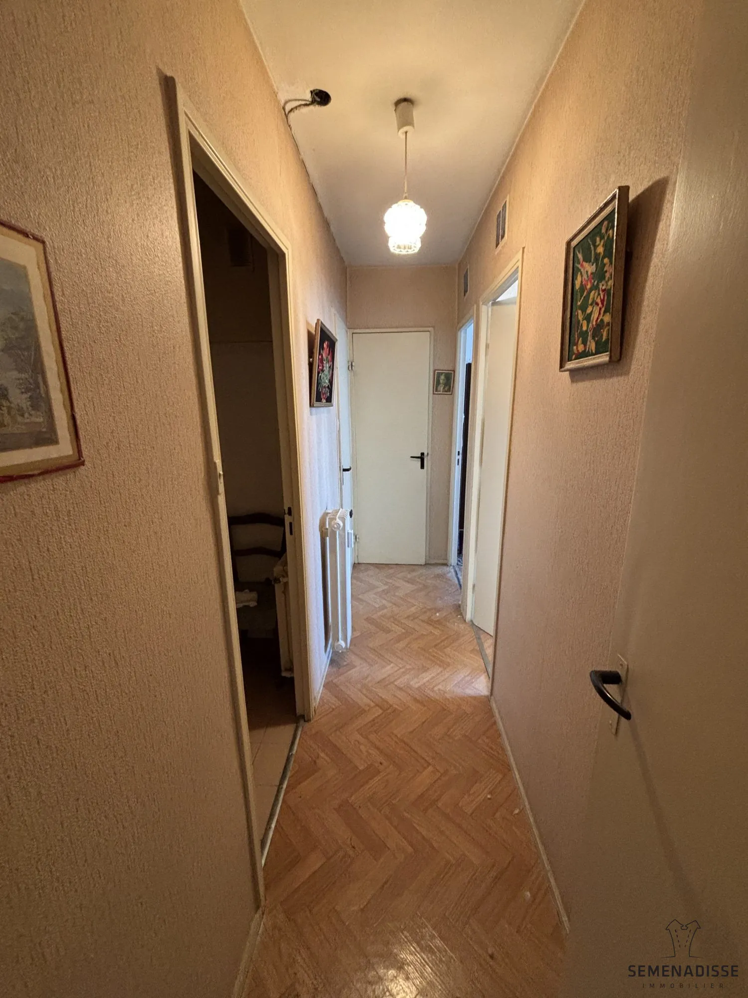 Appartement T3 à Toulouse de 56 m² avec travaux, cave et parking, quartier Bourrassol 
