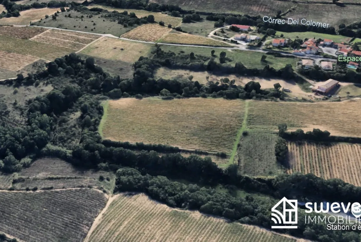 Terrain agricole de 7800 m² à Tresserre, proche village en Occitanie 