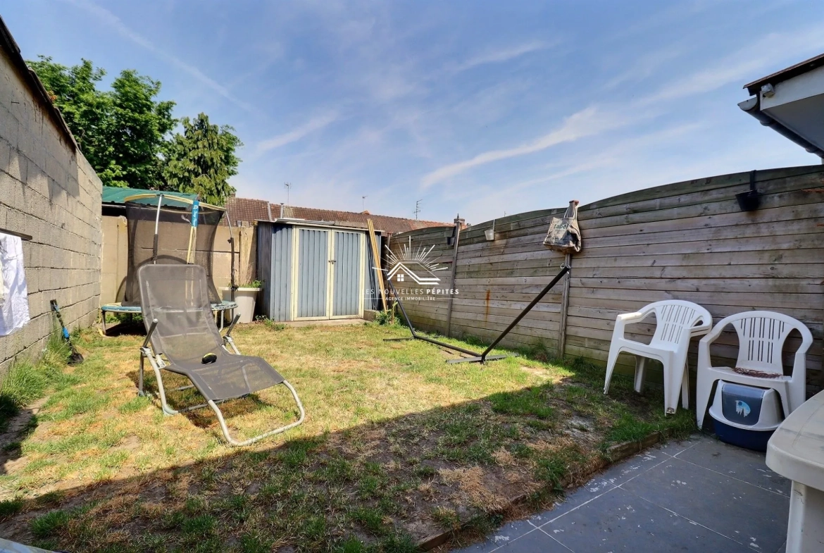 Maison à Wattrelos avec 2 chambres, bureau et jardin – Opportunité idéale 