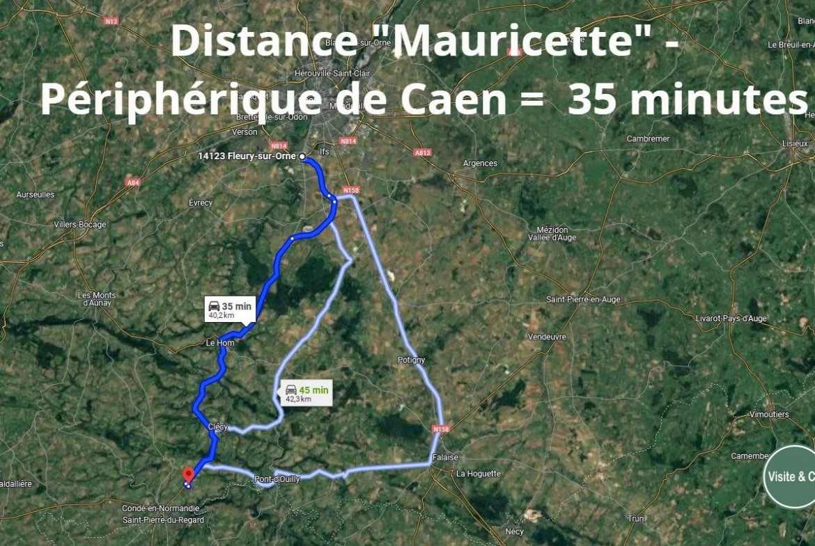 Maison en pierres à rénover à Saint Denis de Méré - 70 m² avec jardin 