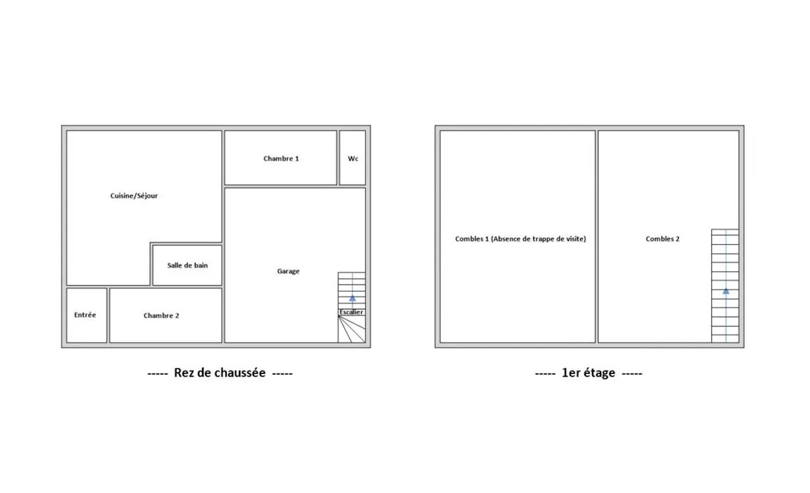 Maison à vendre au Le Burgaud – Potentiel à rénover, 53 m², garage et jardin 