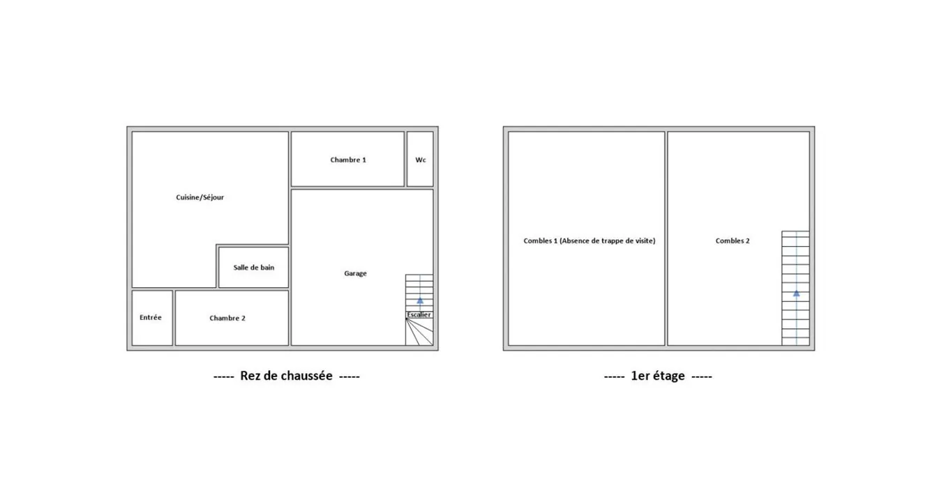 Maison à vendre au Le Burgaud – Potentiel à rénover, 53 m², garage et jardin 