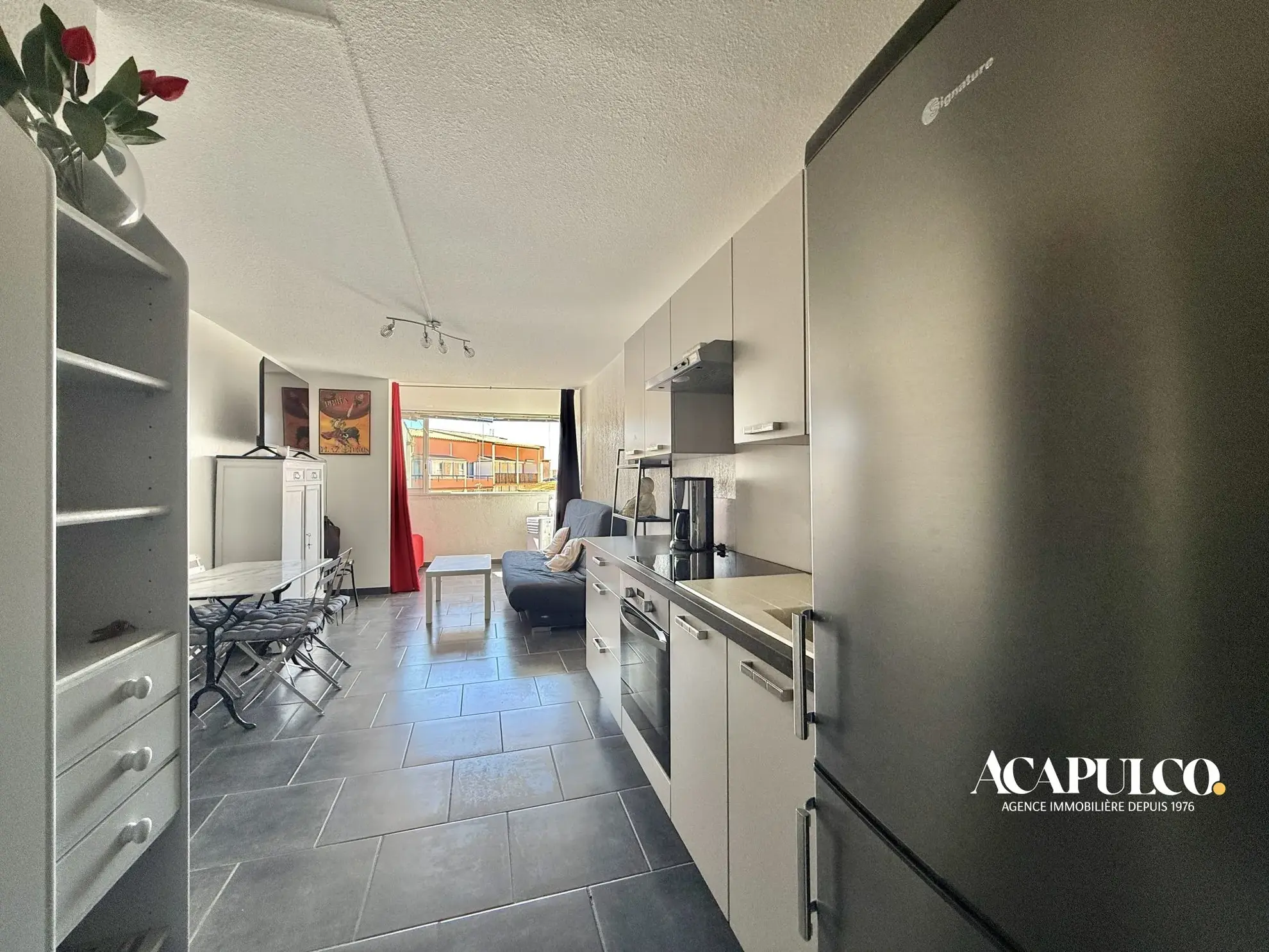 Studio à Cap d'Agde à 350m de la plage, dernier étage, rénové 