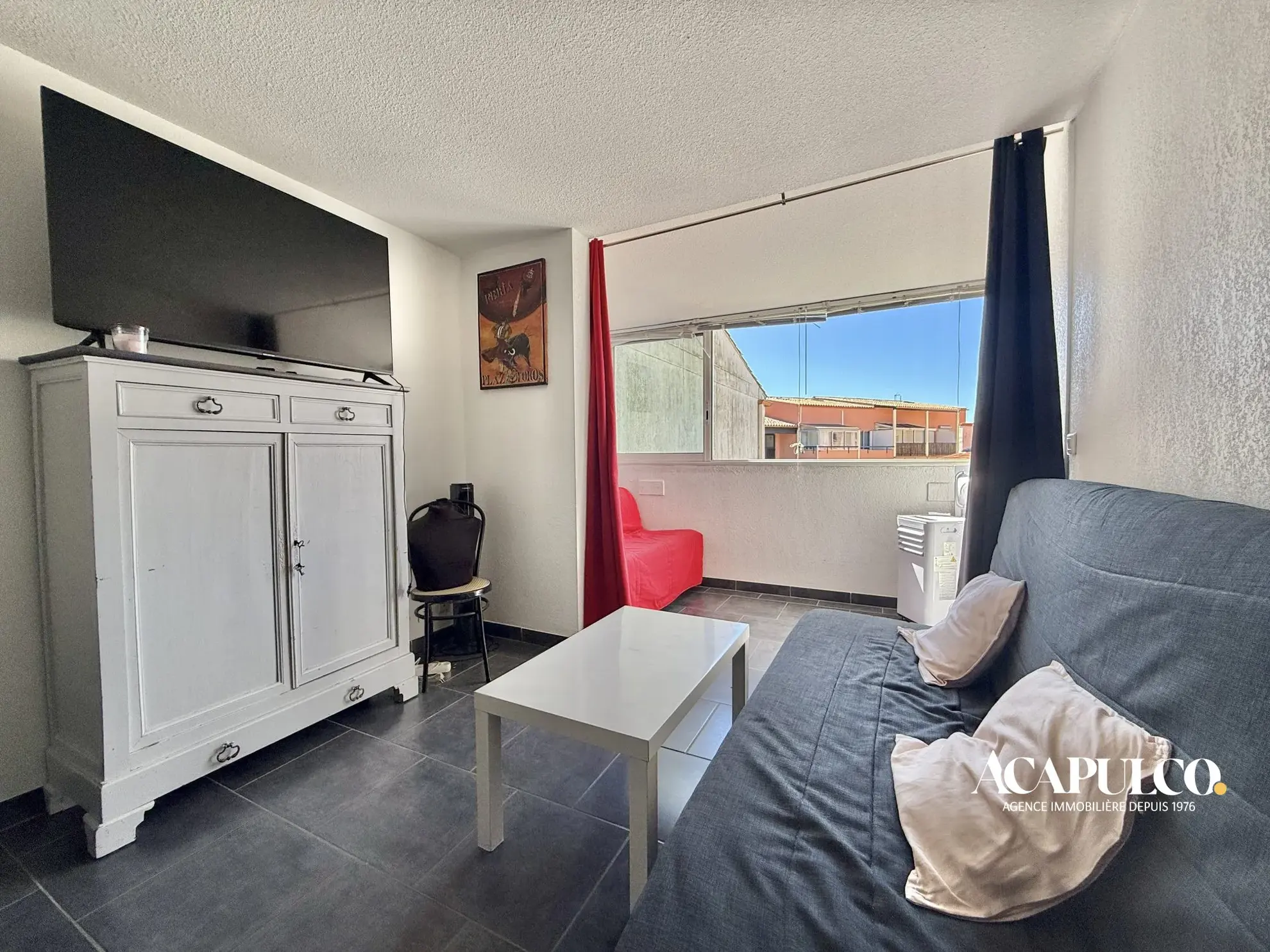 Studio à Cap d'Agde à 350m de la plage, dernier étage, rénové 