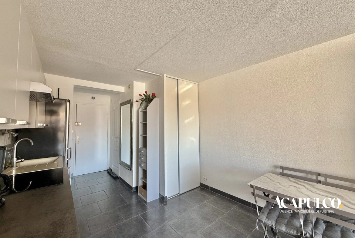 Studio à Cap d'Agde à 350m de la plage, dernier étage, rénové 