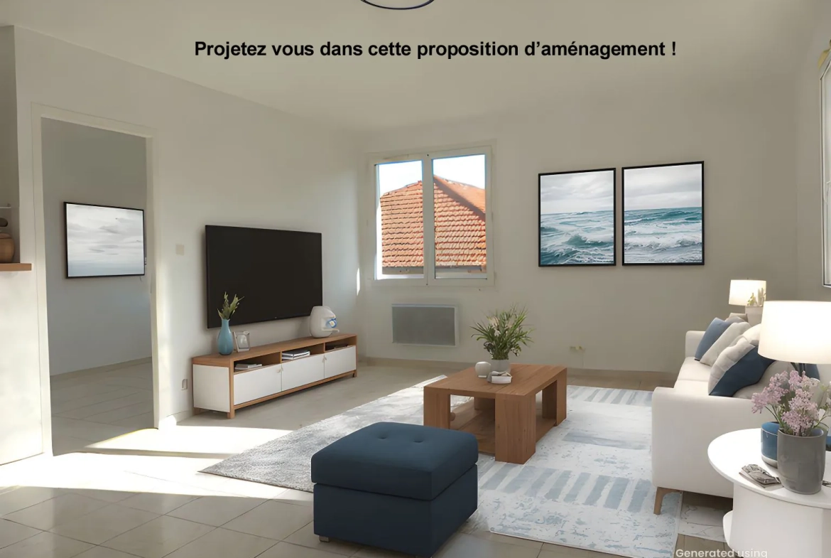 Appartement lumineux de 94 m2 à Lamalou-les-Bains avec véranda et vue dégagée 