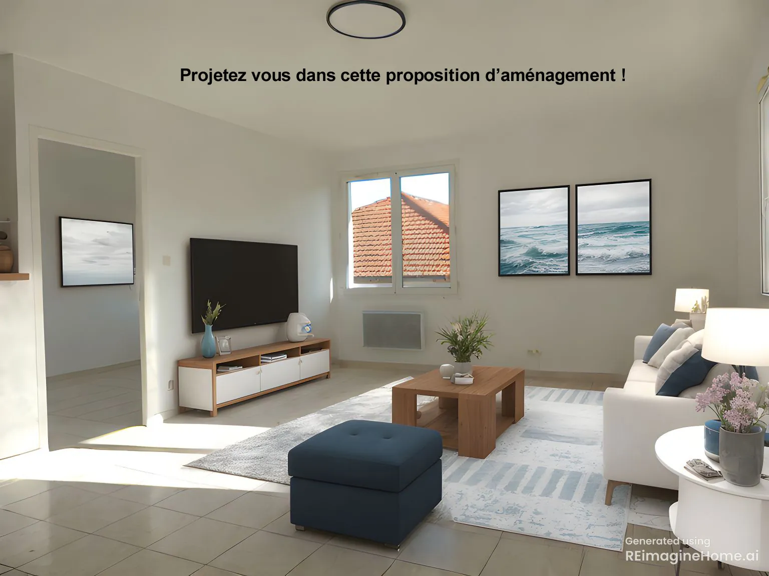 Appartement lumineux de 94 m2 à Lamalou-les-Bains avec véranda et vue dégagée 