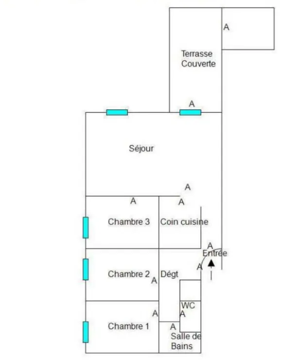 Appartement lumineux de 94 m2 à Lamalou-les-Bains avec véranda et vue dégagée 