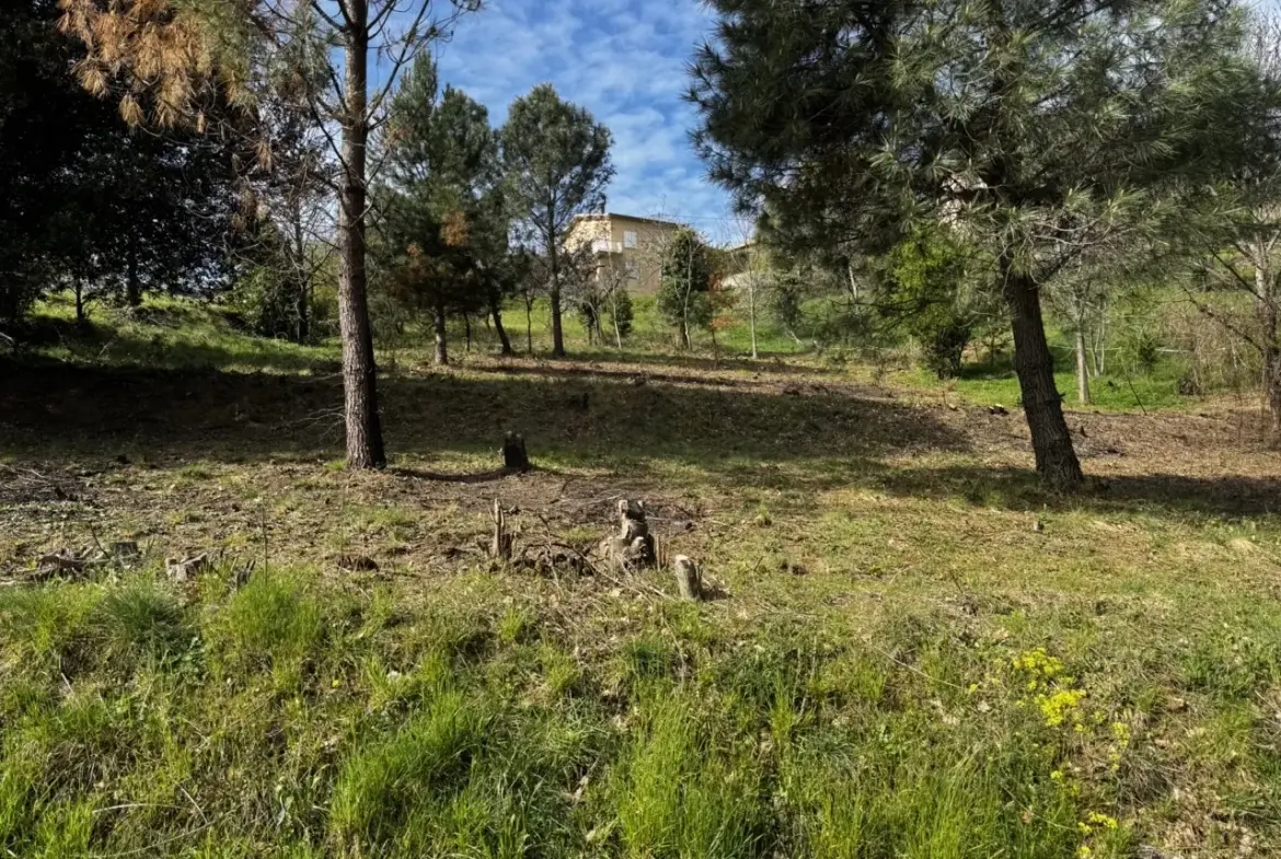 Magnifique terrain constructible à Vals les Bains avec vue montagne 