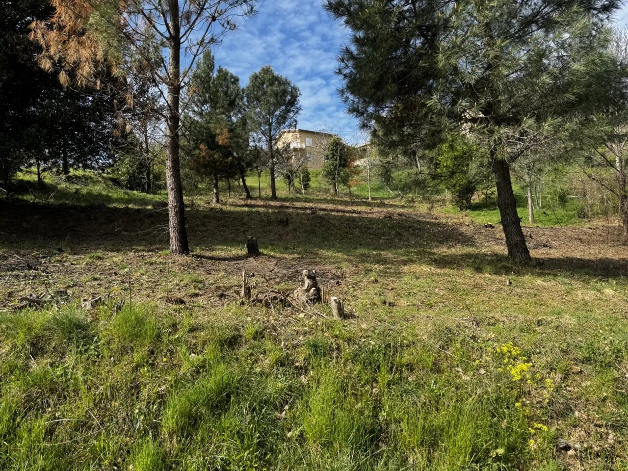 Magnifique terrain constructible à Vals les Bains avec vue montagne 