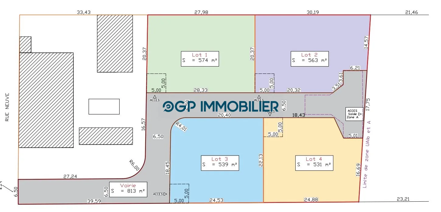 À vendre : Terrain de 539 m² à Saint Caprais, proche Toulouse 