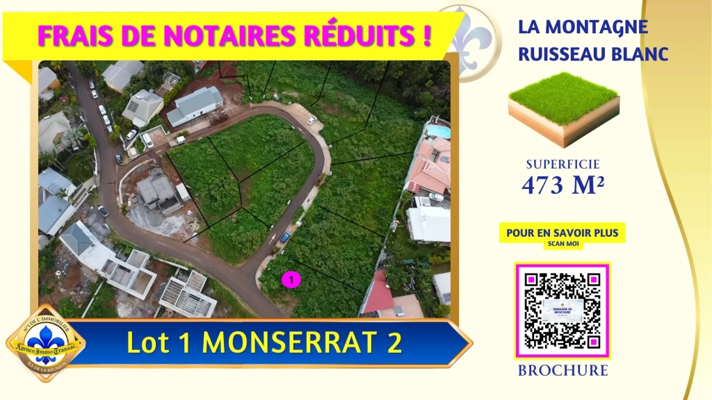 Terrain constructible viabilisé de 473 m² à La Montagne Saint Denis