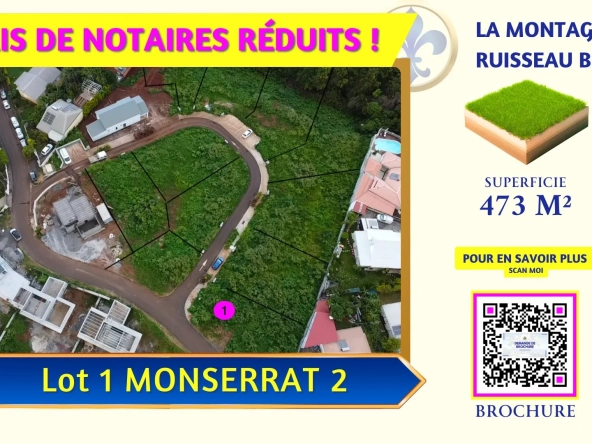 Terrain constructible viabilisé de 473 m² à La Montagne Saint Denis