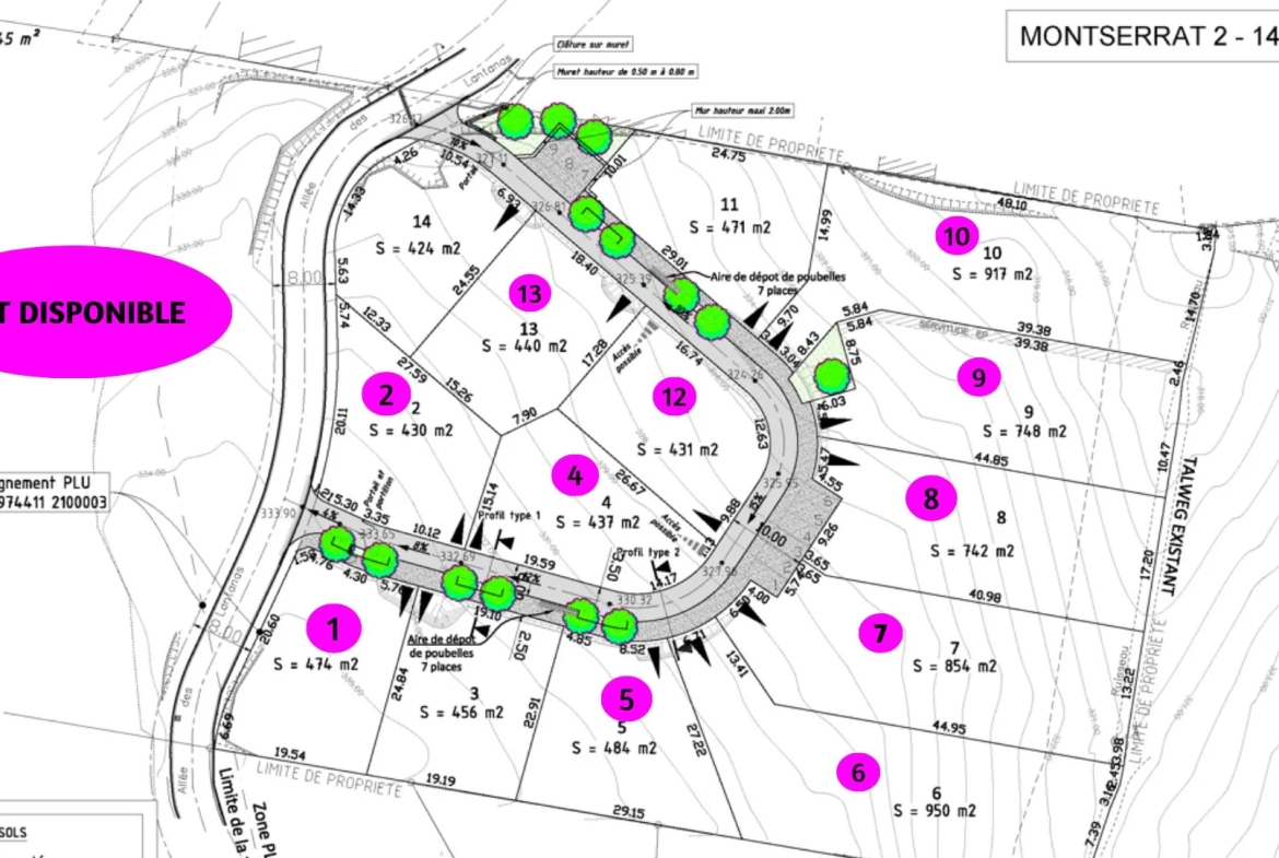 Terrain constructible viabilisé de 473 m² à La Montagne Saint Denis 