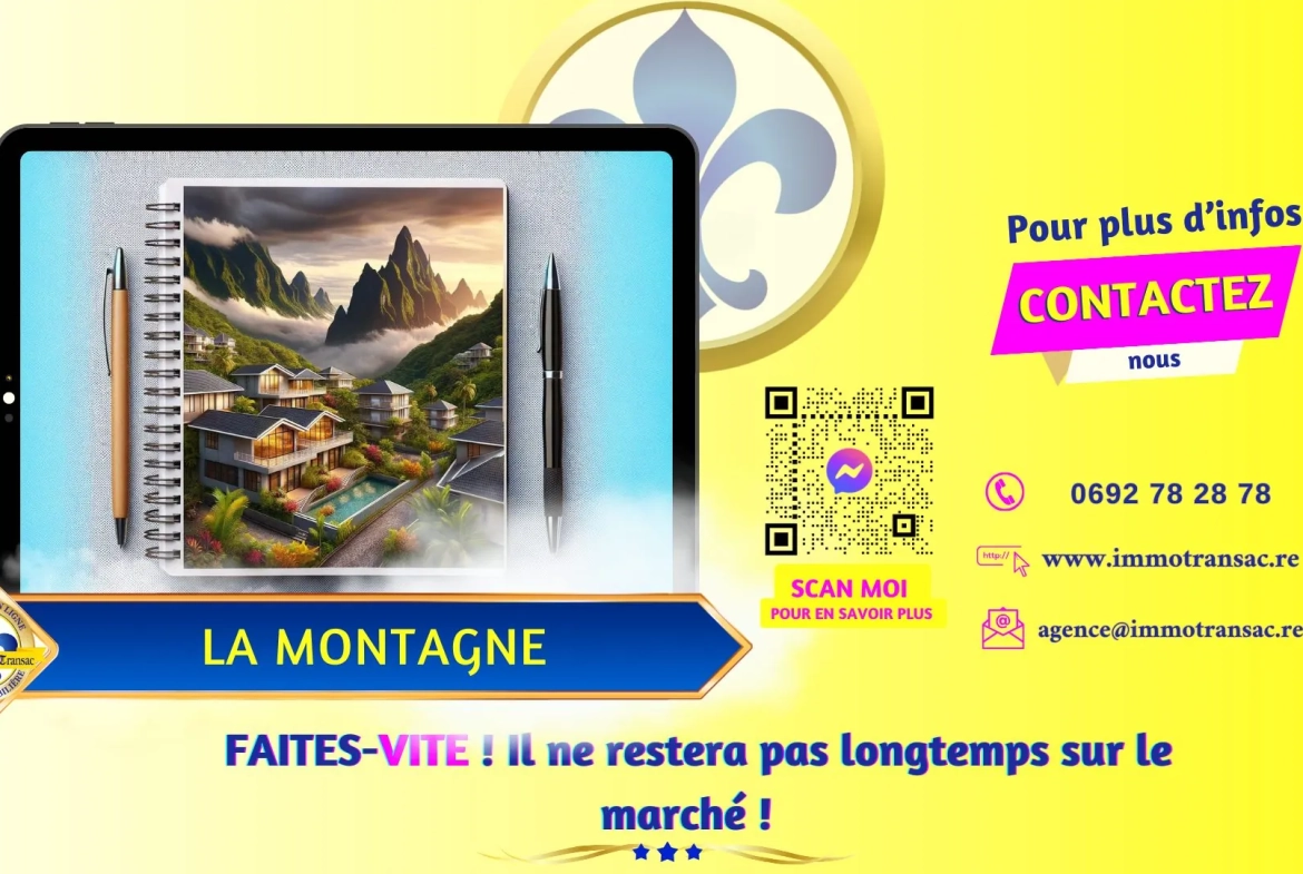 Terrain constructible viabilisé de 473 m² à La Montagne Saint Denis 