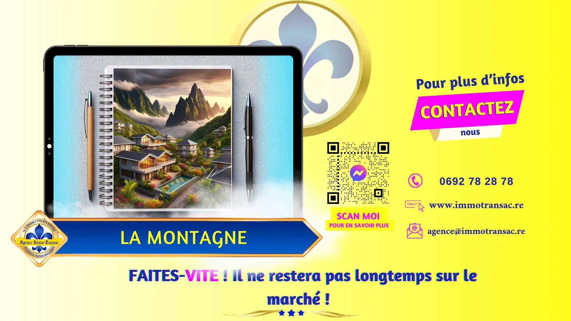 Terrain constructible viabilisé de 473 m² à La Montagne Saint Denis 