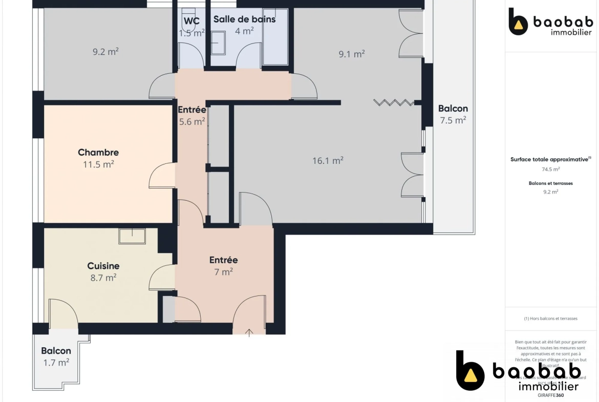 Appartement T3/4 à La Motte-Servolex avec balcon et cave, au centre-ville 