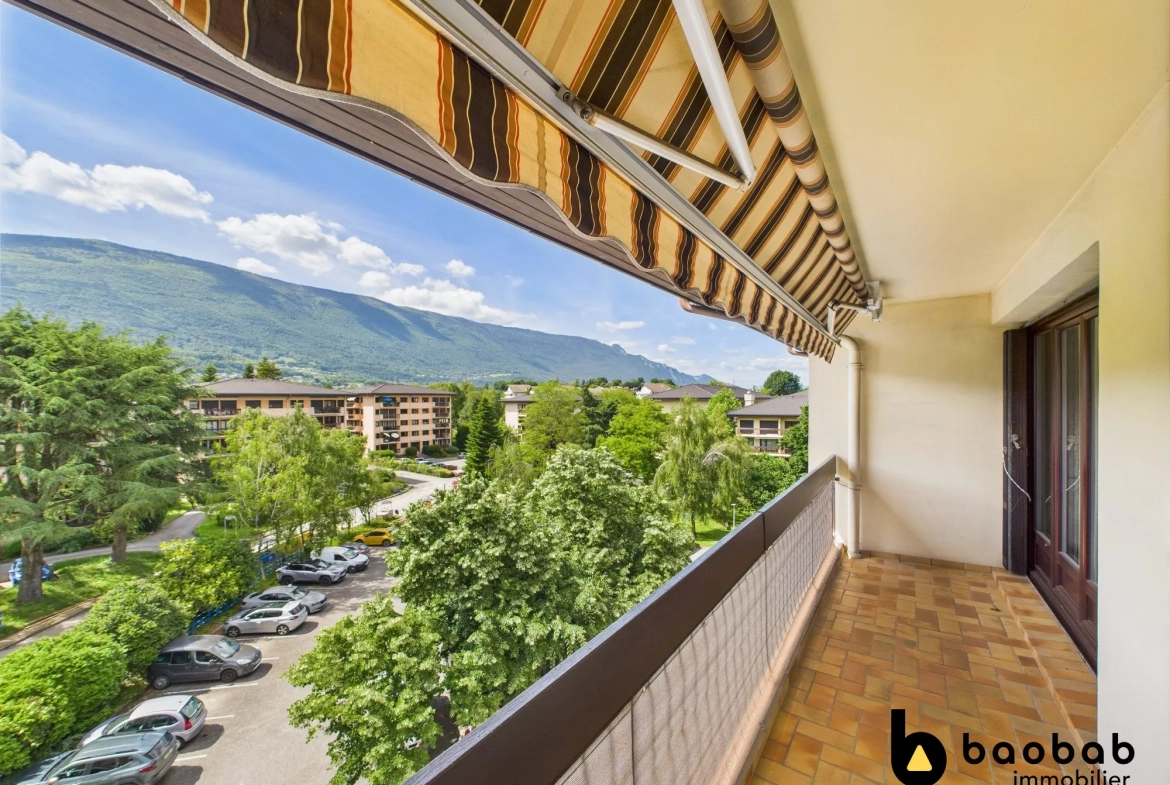 Appartement T3/4 à La Motte-Servolex avec balcon et cave, au centre-ville 