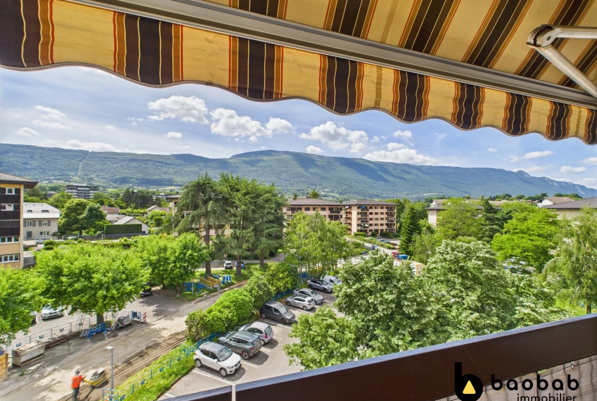 Appartement T3/4 à La Motte-Servolex avec balcon et cave, au centre-ville 