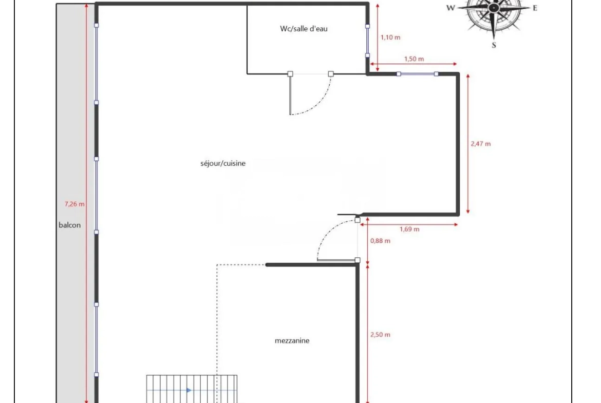 Appartement Type 1 lumineux avec balcon à La Joliette Marseille - Dernier trimestre 2025 