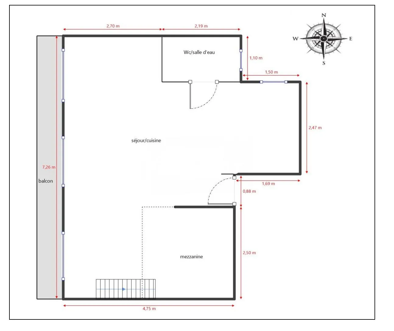 Appartement Type 1 lumineux avec balcon à La Joliette Marseille - Dernier trimestre 2025 