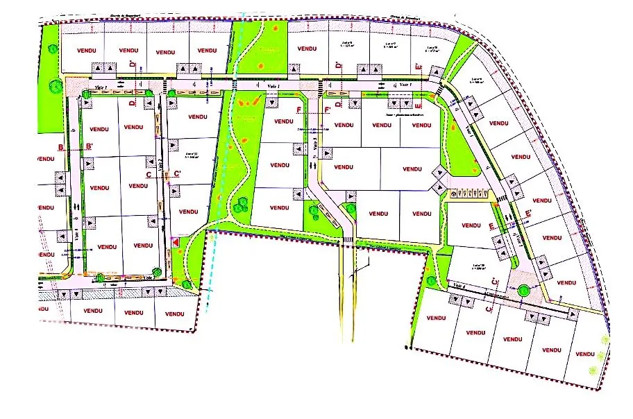 Terrains constructibles à Nouaillé-Maupertuis de 454 à 591 m² 