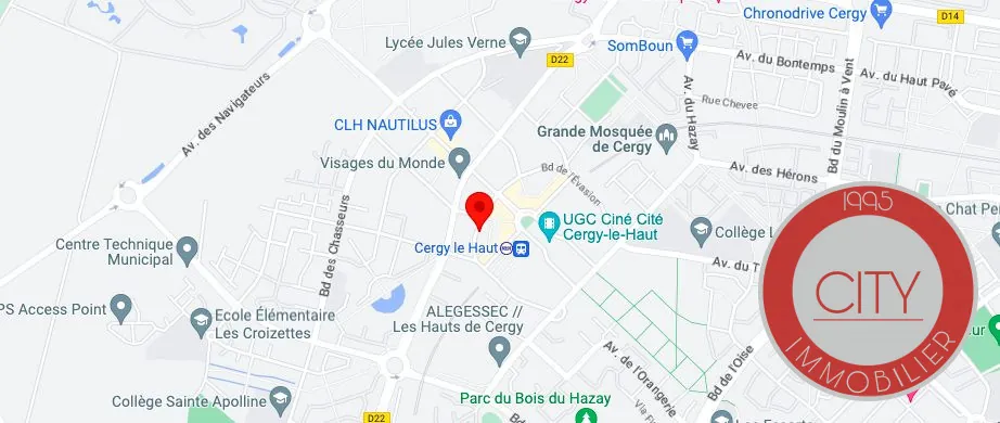 Studio de 29,87 m² à Cergy Le Haut, vendu loué, proche gare et commerces 