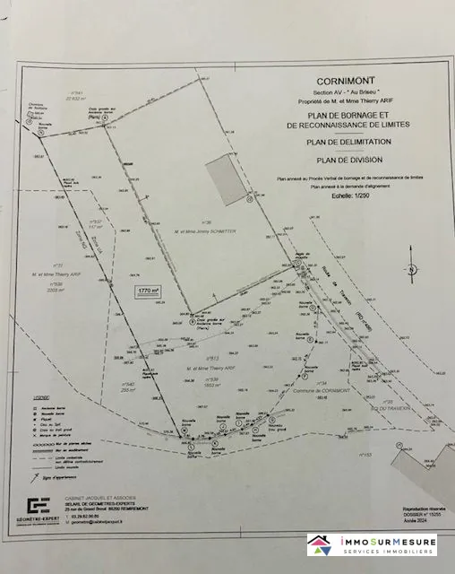 Terrain constructible et viabilisé de 1770 m² à Cornimont, idéal pour construire en 2025 