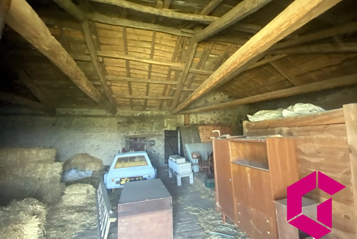 Ferme en pierres à rénover avec dépendances et vue sur les Gorges de l'Arzon 