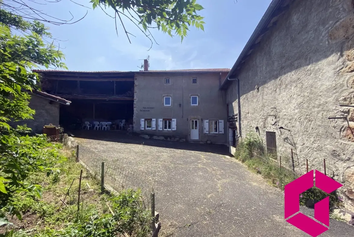 Ferme en pierres à rénover avec dépendances et vue sur les Gorges de l'Arzon 
