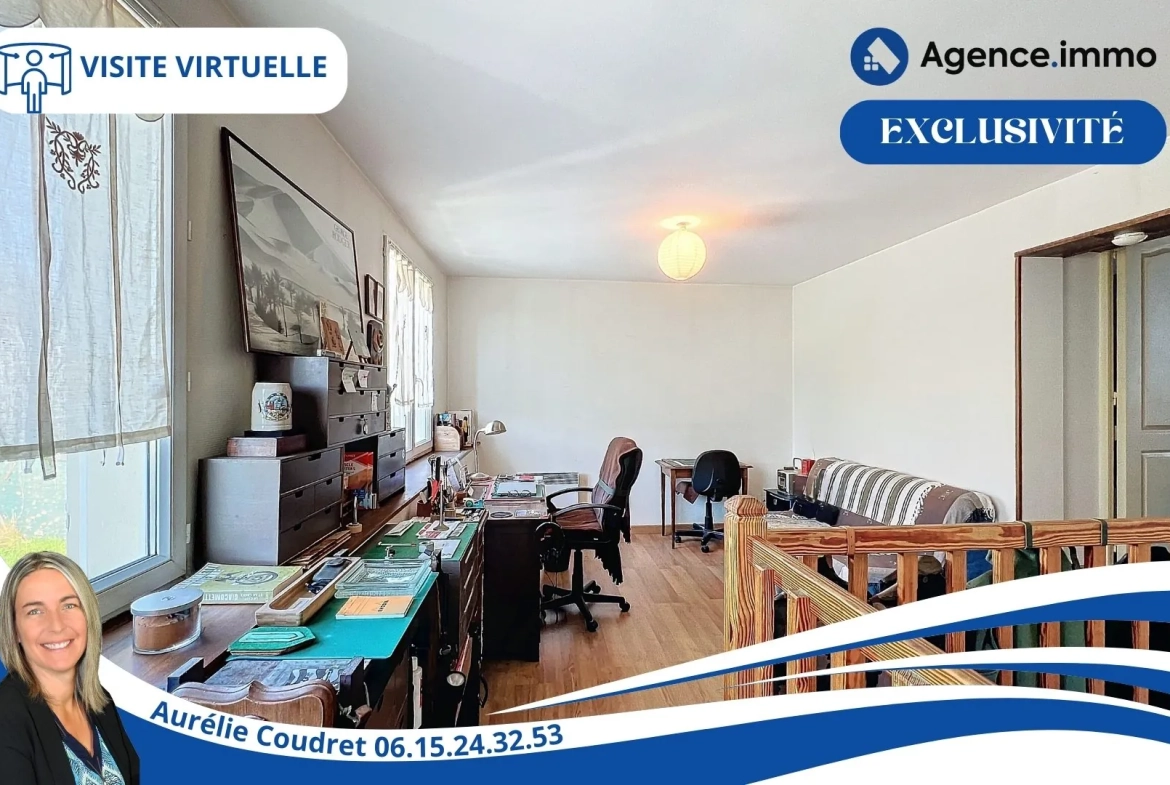 Maison en pierre apparente de 104 m² à Boisredon, jardin et garage 