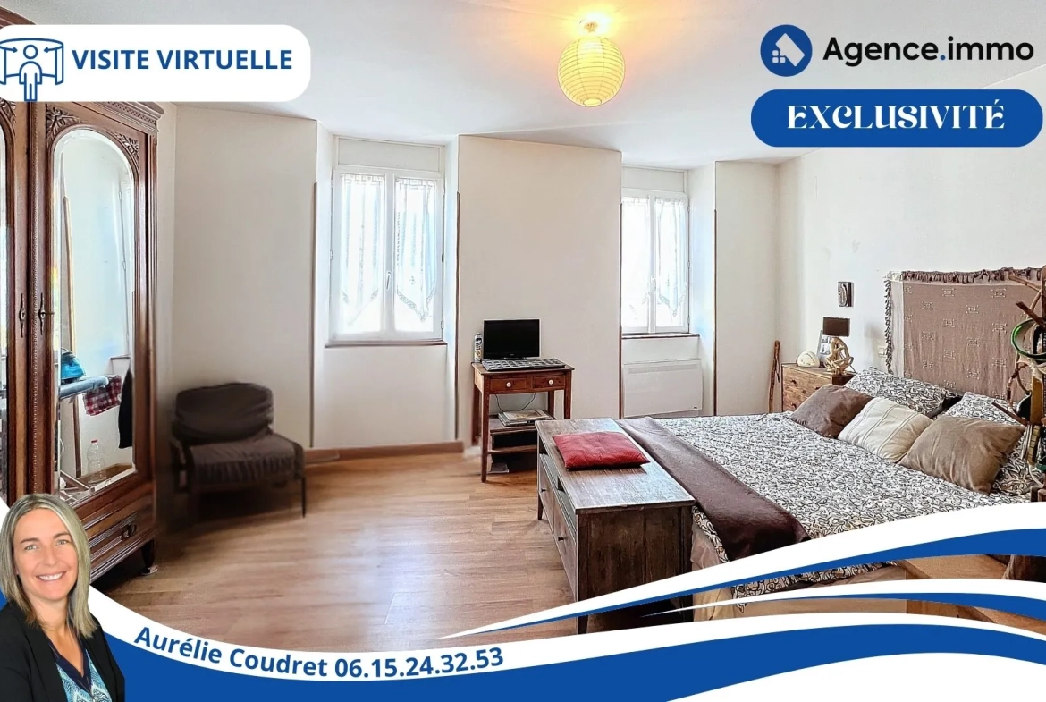 Maison en pierre apparente de 104 m² à Boisredon, jardin et garage 