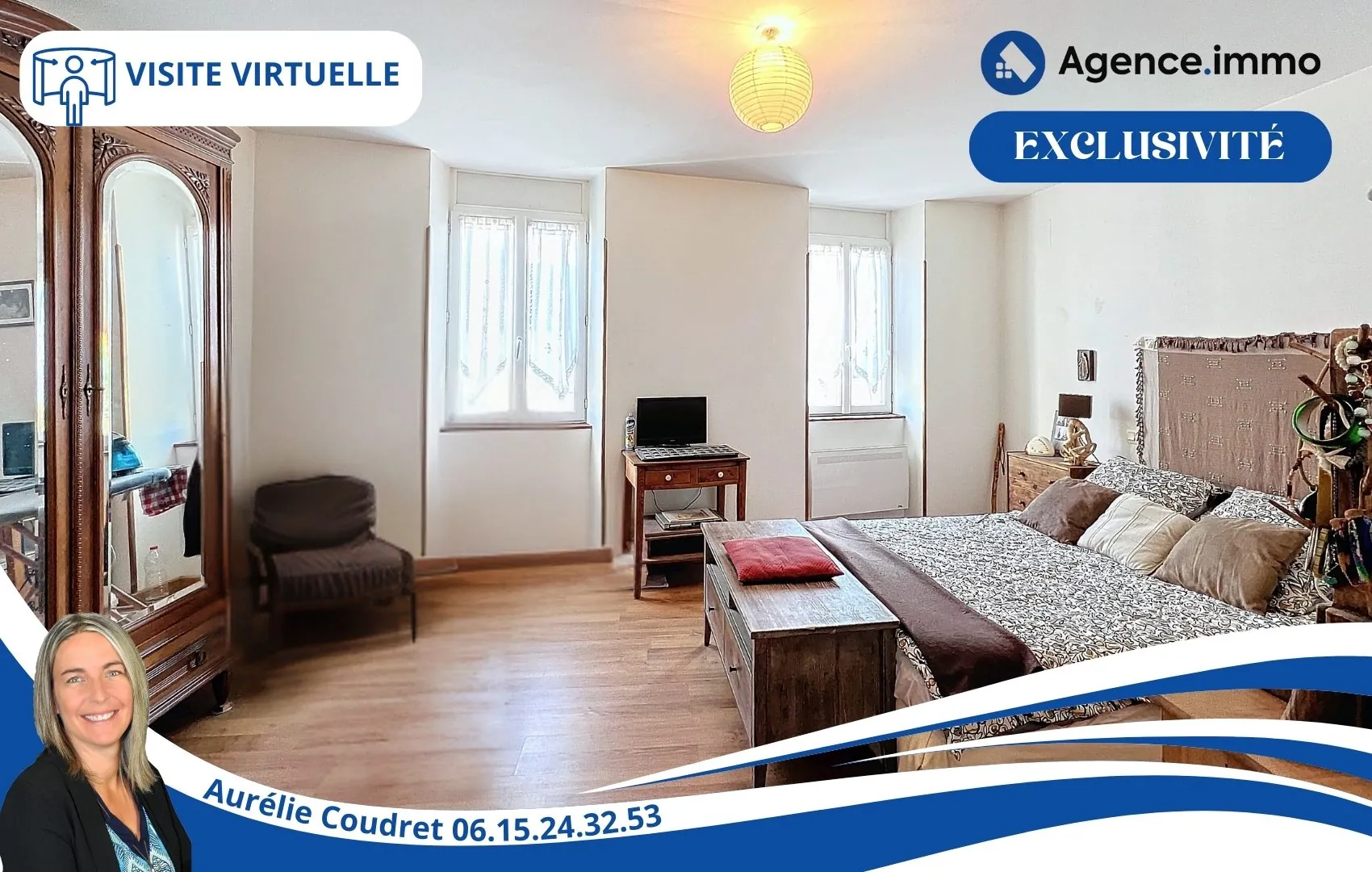 Maison en pierre apparente de 104 m² à Boisredon, jardin et garage 