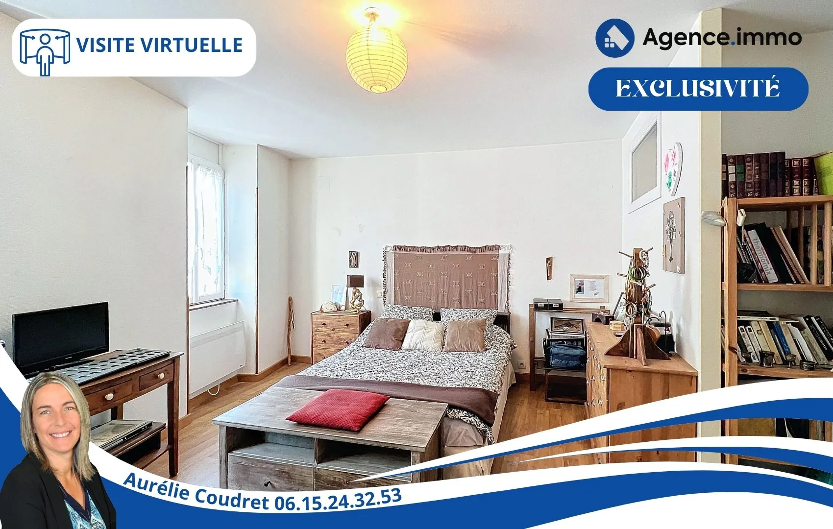 Maison en pierre apparente de 104 m² à Boisredon, jardin et garage 