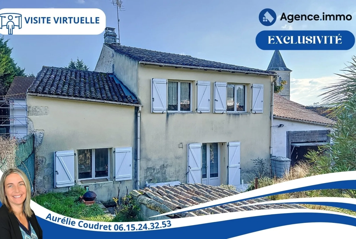 Maison en pierre apparente de 104 m² à Boisredon, jardin et garage 