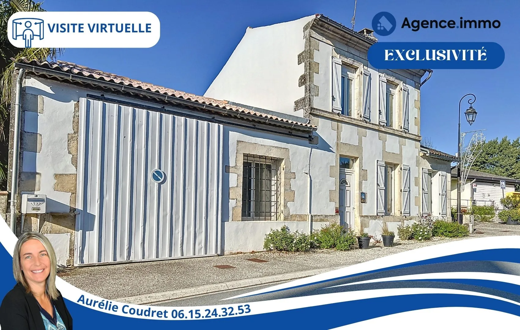 Maison en pierre apparente de 104 m² à Boisredon, jardin et garage 