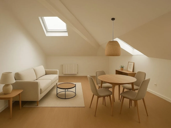 Appartement T2 rénové à Oullins - Dernier étage avec vue à vendre