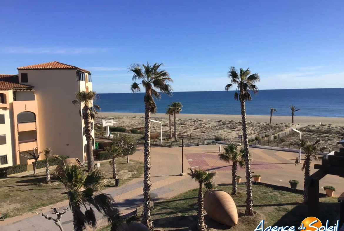 Superbe appartement avec vue mer et accès plage au Barcarès 