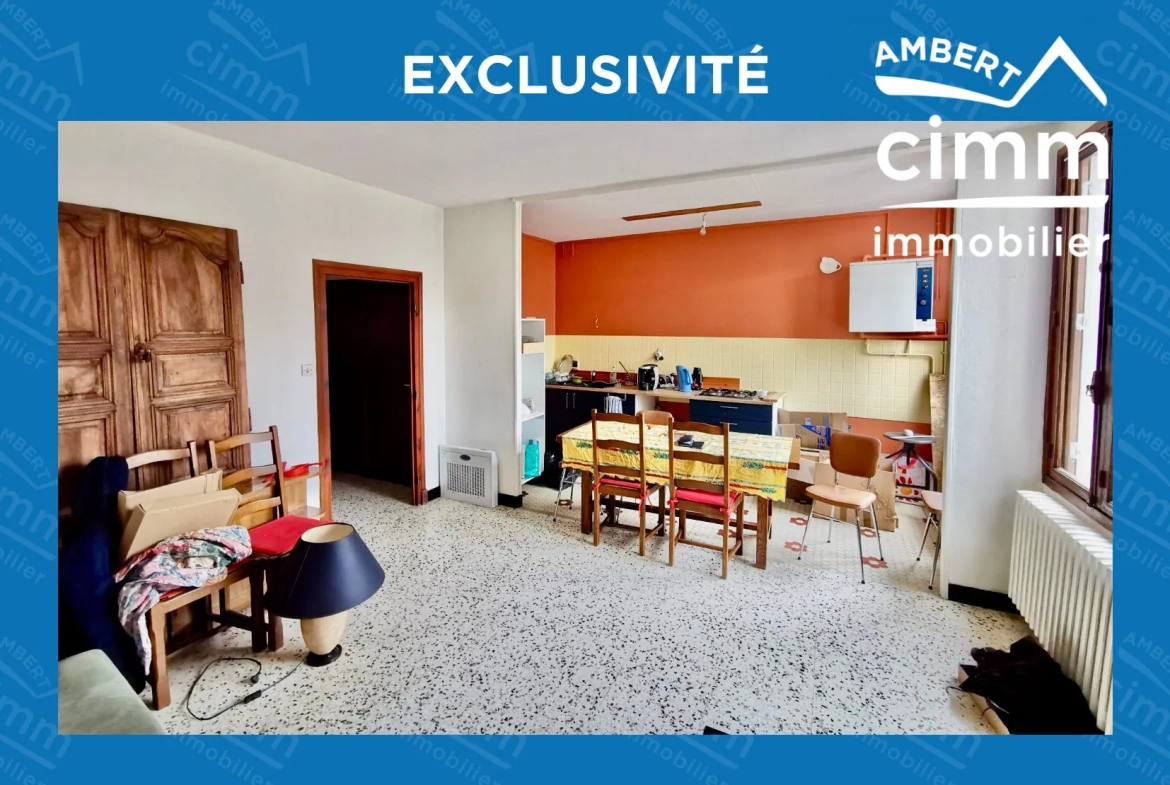 Appartement T3 à Ambert à rafraîchir, 2 chambres, prix attractif 48 000 € 