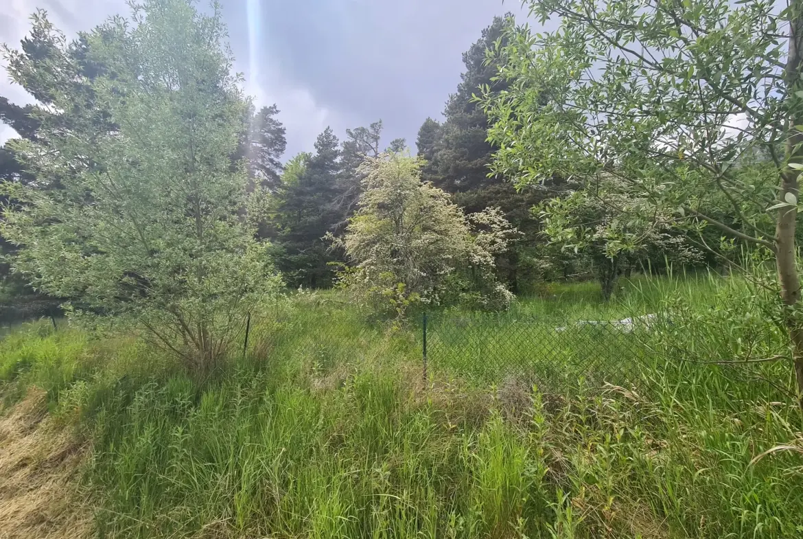 À vendre terrain de 1896 m² à Andon, secteur Tauran, environnement naturel et calme 