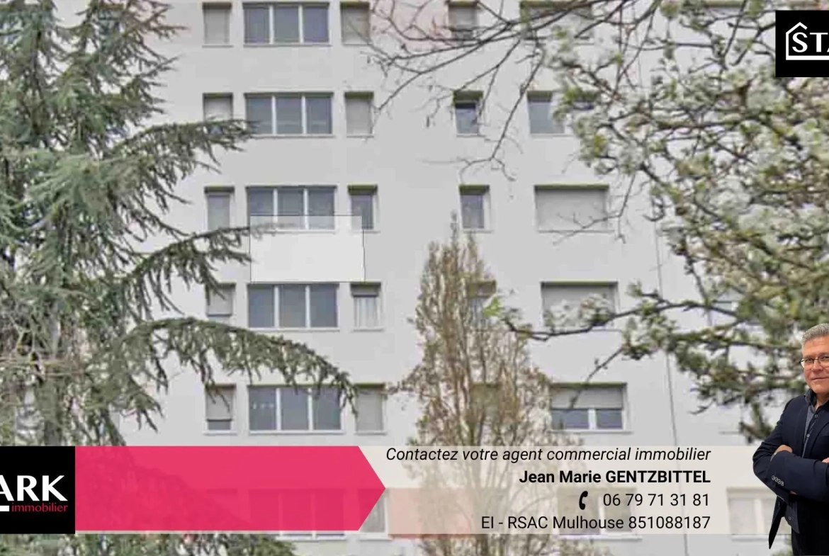 Appartement 4 pièces avec balcon à Mulhouse, proche commodités 