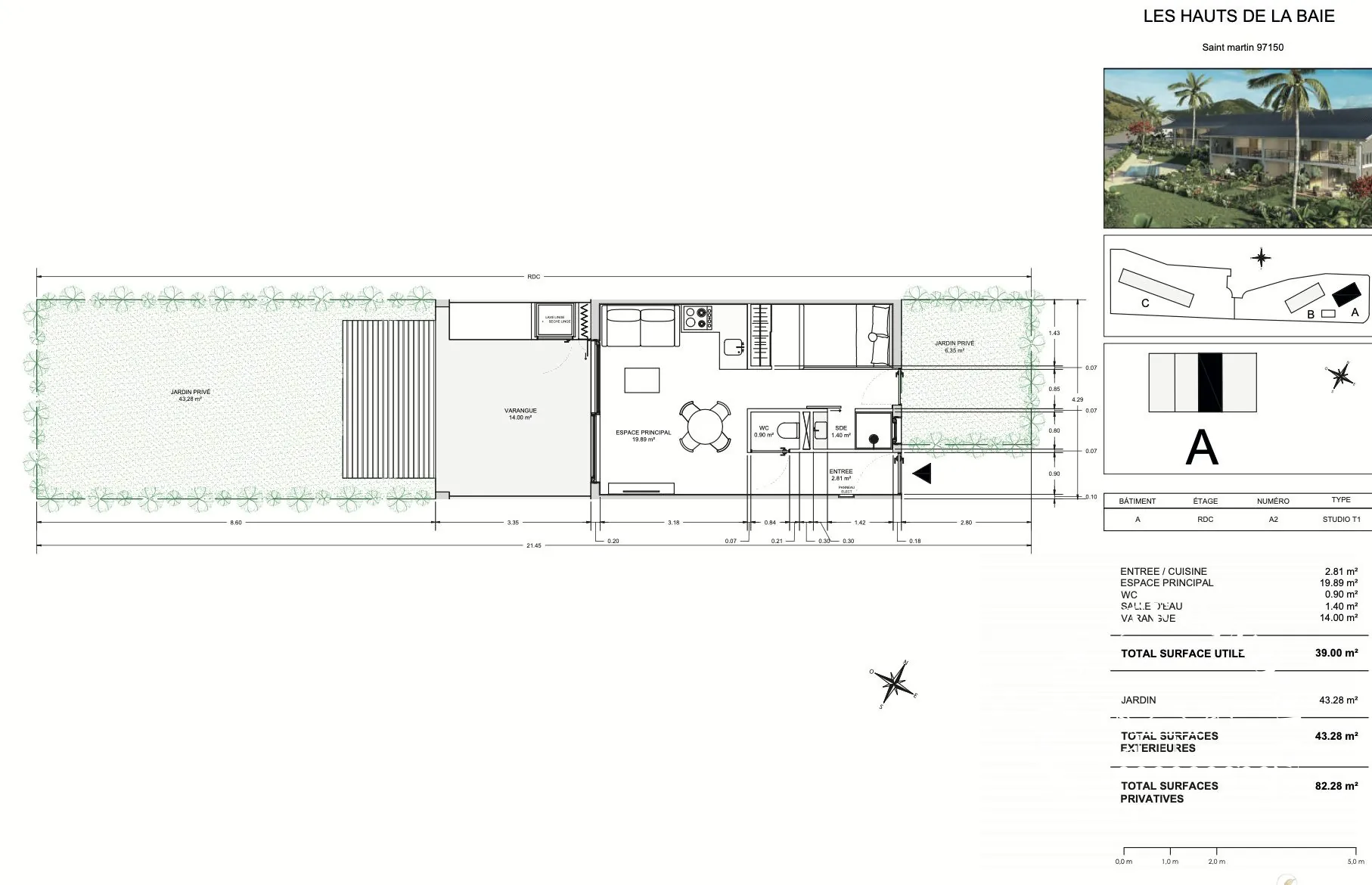 Appartements avec vue mer à Baie Orientale, livraison 2027, à partir de 197 500 € 