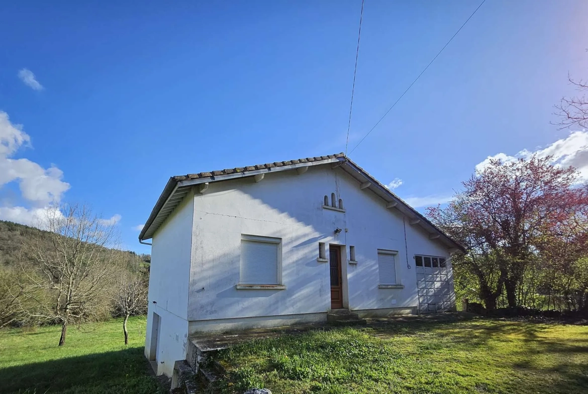 Maison à rénover de 72 m² avec grand terrain à Lusignan-Petit (47) 
