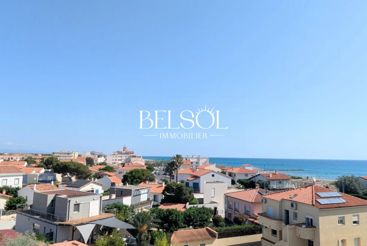Studio rénové avec terrasse et vue mer à Saint-Cyprien 