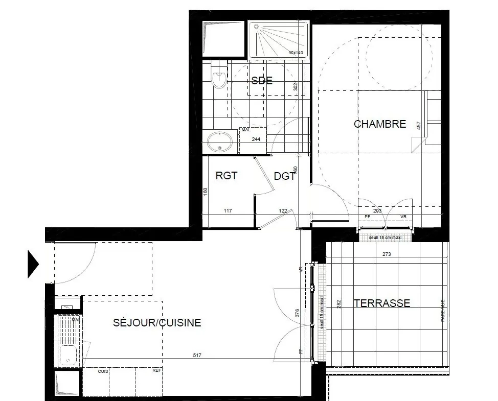 Appartement neuf à vendre à Les Clayes-sous-Bois avec terrasse et parking 